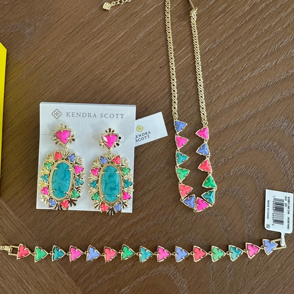 Kendra Scott FIESTA Havana Statement
Earrings Gold Colorful Limited Edition NWT - Picture 4 of 4